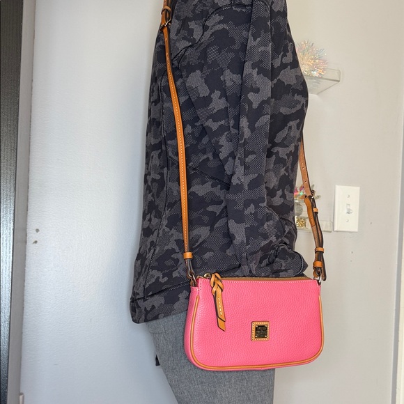 Dooney & Bourke Handbags - Dooney and Burke NWOT pink pebbled leather Kirby Lexi Crossbody bag